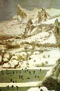 Pieter Bruegel detalj fran jagarna i snon,januari France oil painting artist